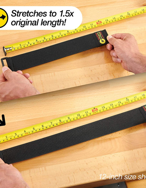 Load image into Gallery viewer, Super-Stretch  Straps, 18" (6 Pack) - Elastic Hook and Loop Cinch Straps - Extension Cord Organizer, Hose and Cables Straps, Cord Wrap, Cord Keeper, Garage and RV Storage Accessories
