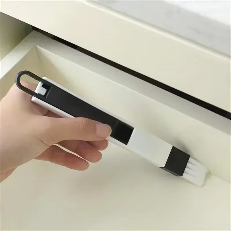 CleanSweep Polished Window Track & Keyboard Brush – Nook & Cranny Dust Shovel for Effortless Cleaning