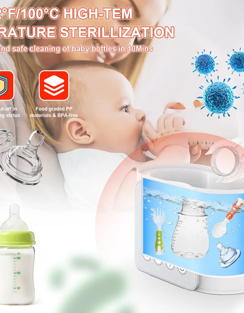 Load image into Gallery viewer, Baby , 9-In-1 Portable  with LCD Display, Double Bottles Fast Milk Warmer, White
