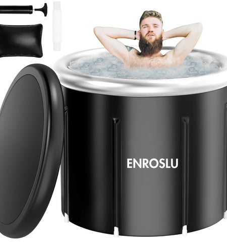 Large Ice Bath Tub for Athletes, Cold Plunge Tub for Recovery, Ice Plunge Tub with Cover for Family Gardens, Gyms, Arena and Cold Water Therapy Training