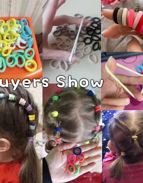 Load image into Gallery viewer, 20/50Pcs Elastic Hair Bands Girls Hair Accessories Mini Colorful Nylon Headband Kids Ponytail Holder Scrunchie Ornaments Gift
