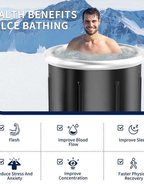 Load image into Gallery viewer, Large Ice Bath Tub for Athletes, Cold Plunge Tub for Recovery, Ice Plunge Tub with Cover for Family Gardens, Gyms, Arena and Cold Water Therapy Training
