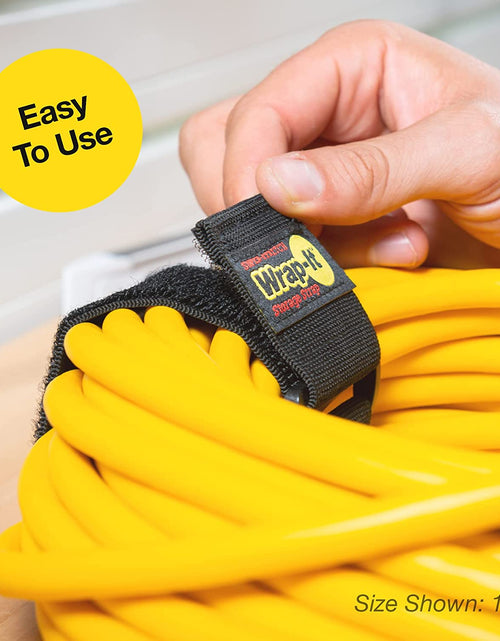 Load image into Gallery viewer, Super-Stretch  Straps, 18" (6 Pack) - Elastic Hook and Loop Cinch Straps - Extension Cord Organizer, Hose and Cables Straps, Cord Wrap, Cord Keeper, Garage and RV Storage Accessories
