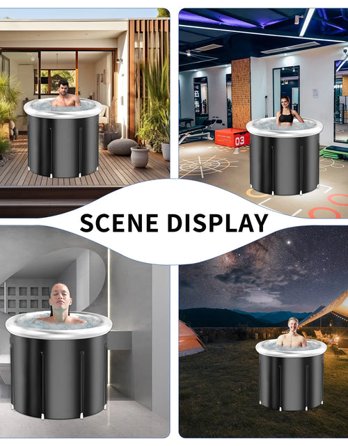 Load image into Gallery viewer, Large Ice Bath Tub for Athletes, Cold Plunge Tub for Recovery, Ice Plunge Tub with Cover for Family Gardens, Gyms, Arena and Cold Water Therapy Training
